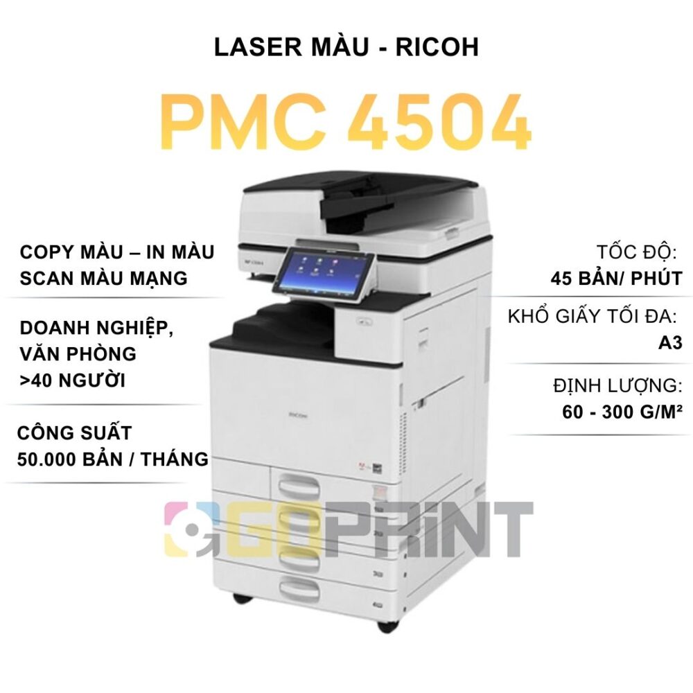 Máy photocopy RICOH PMC 4504, dòng máy đa chức năng