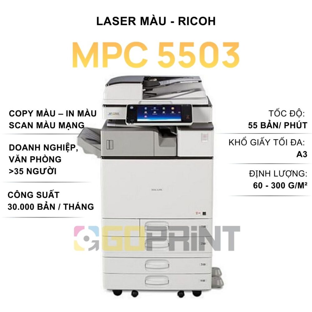 Máy photocopy RICOH MPC 5503, máy màu kỹ thuật số