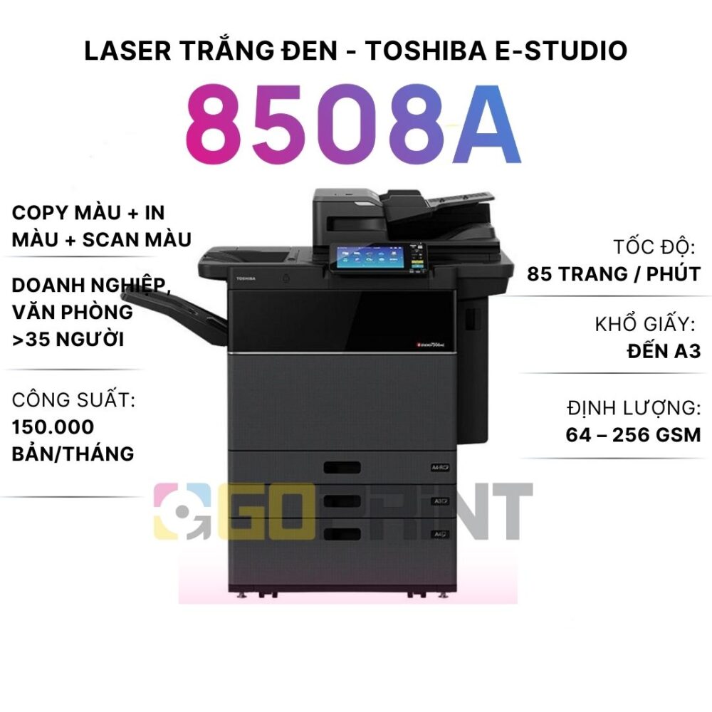 Máy photocopy TOSHIBA E-STUDIO 8508A IN MẠNG và SCAN màu
