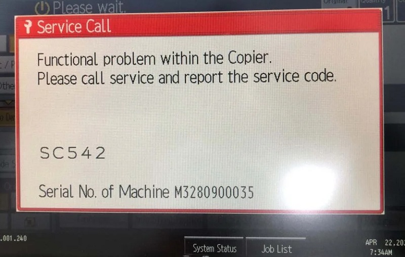 Hướng Dẫn Cách Khắc Phục Lỗi 542 Máy Ricoh Chi Tiết, Đơn Giản Nhất