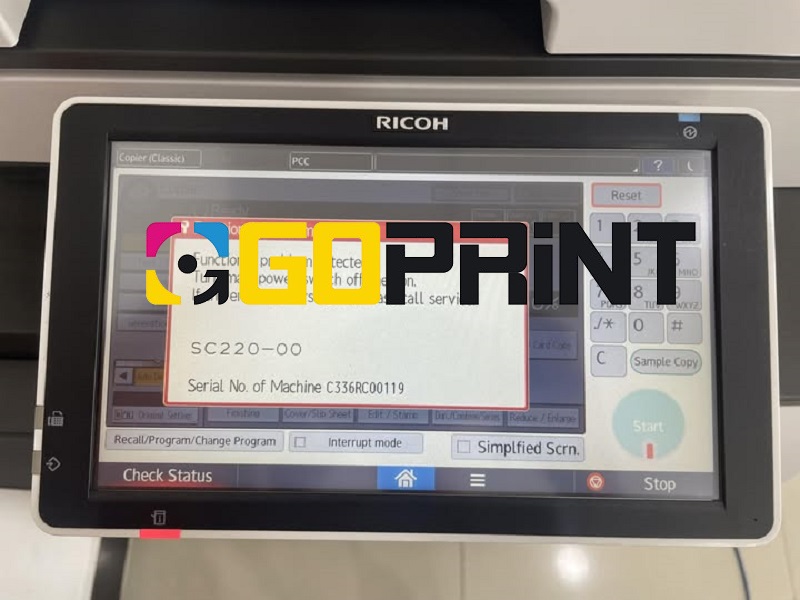 Tình Trạng Máy Photo Ricoh 7500 Báo Lỗi SC 220? Nguyên Nhân, Cách Xử Lý
