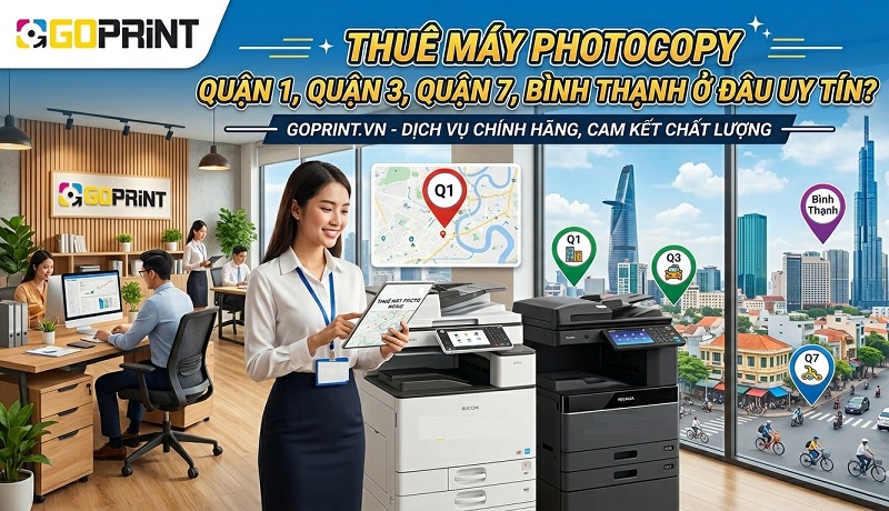 Thuê Máy Photocopy Quận 1, Quận 3, Quận 7, Bình Thạnh Ở Đâu Uy Tín?
